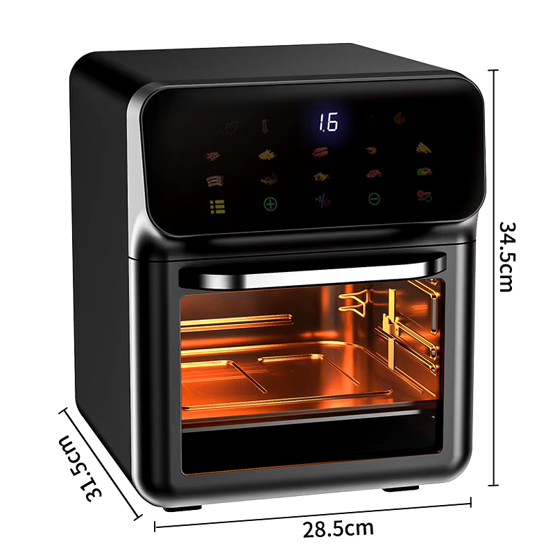 10L Large Capacity Electric Air Fryers Oil-Free Automatic Household Kitchen 360°Baking Convection Oven Deep Fryer without Oil